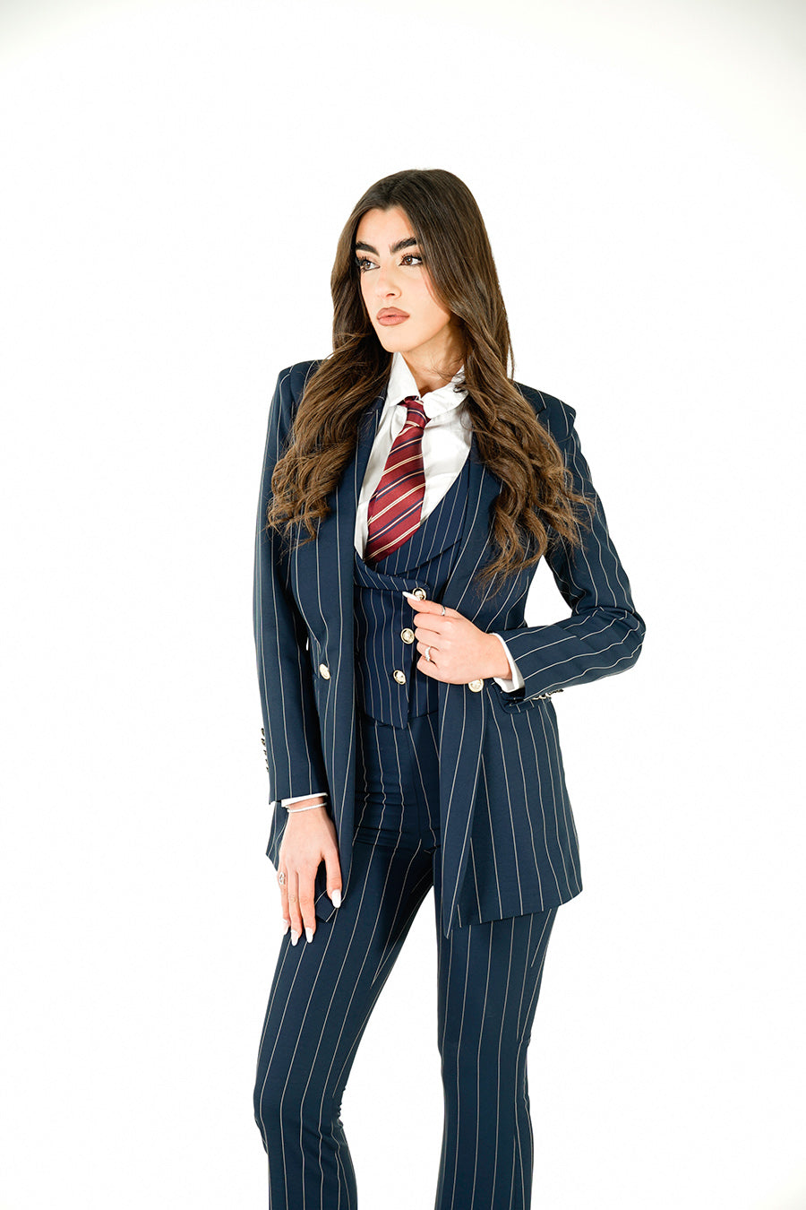 Tailleur Loa Gessato colorazione blu