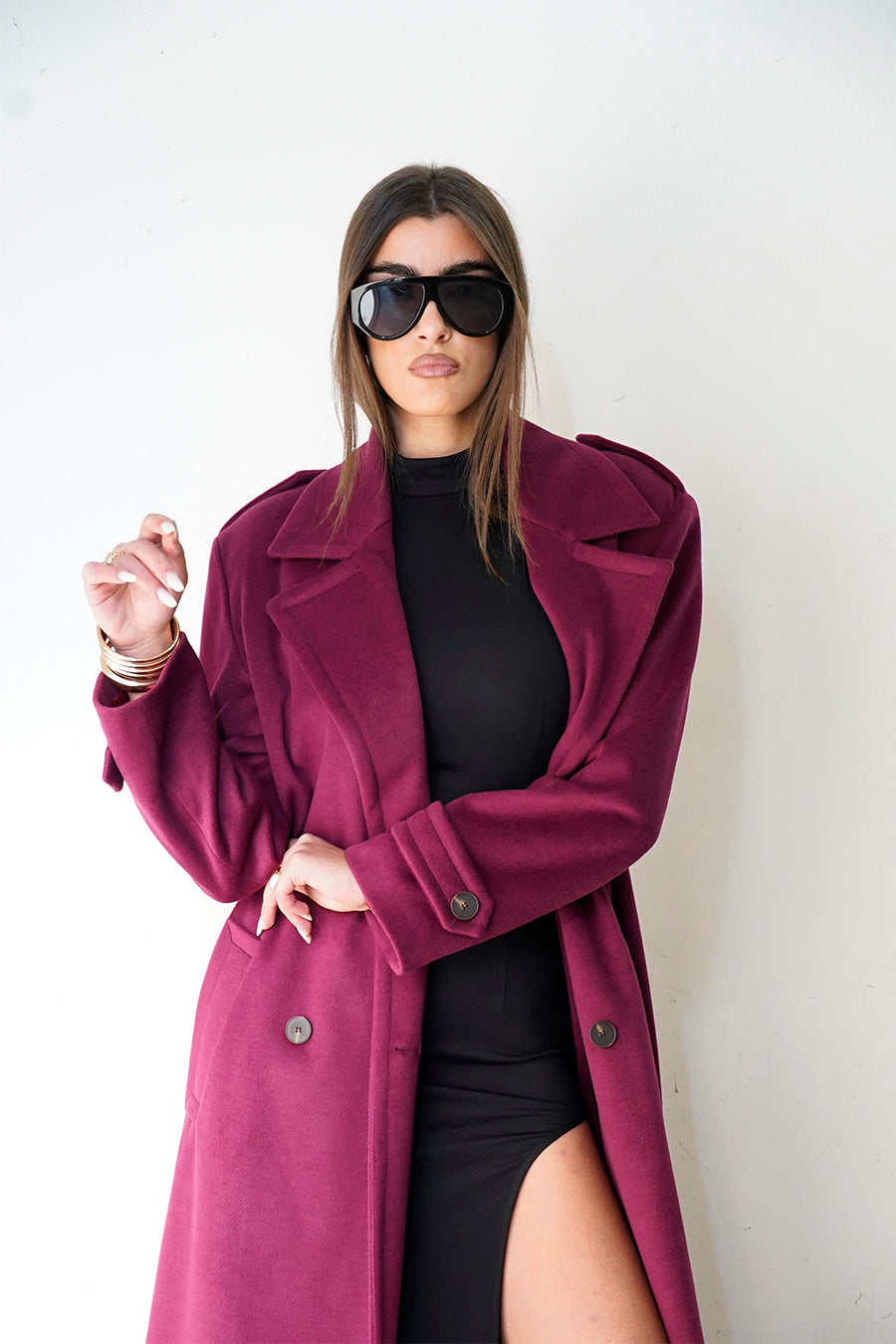 Cappotto Boston Doppiopetto colorazione Viola