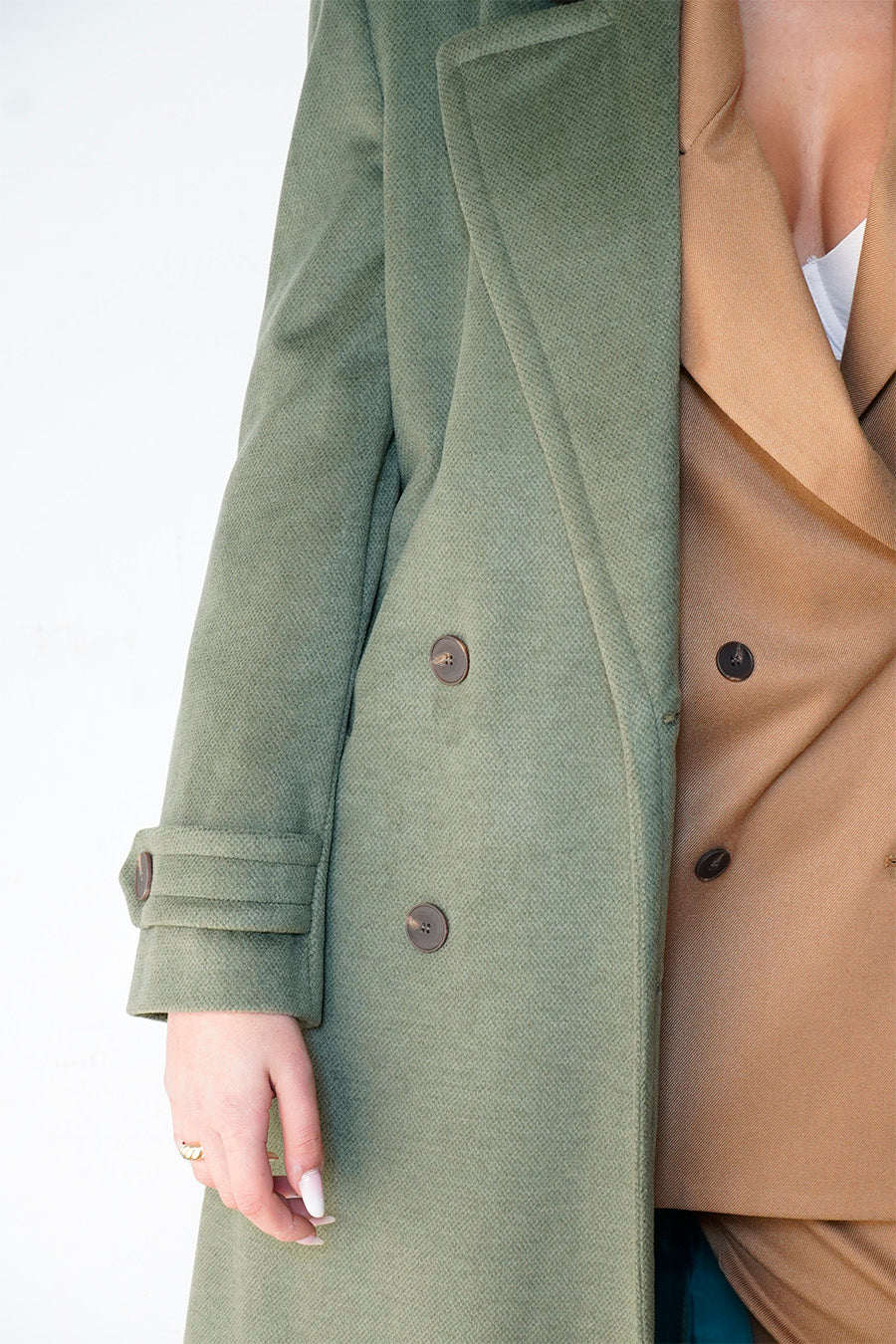 Cappotto Boston Doppiopetto colorazione Verde Militare