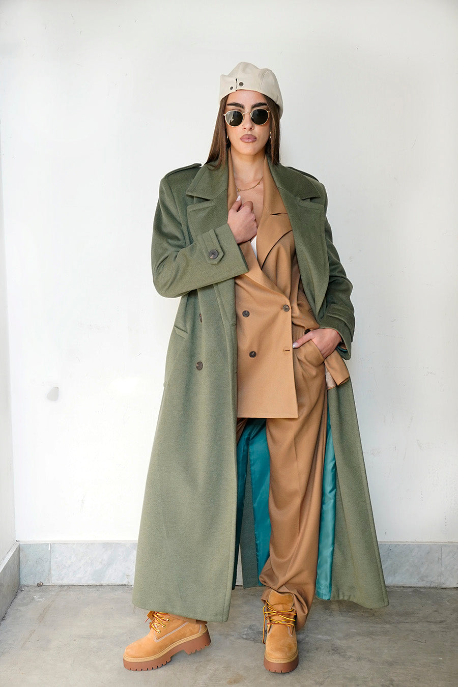 Cappotto Boston Doppiopetto colorazione Verde Militare