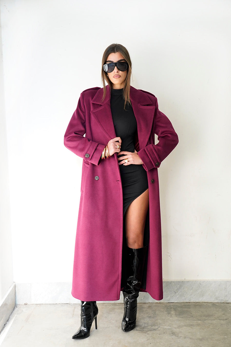 Cappotto Boston Doppiopetto colorazione Viola