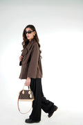 Giacca Crop Rhea colorazione Marrone