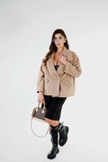 Giacca Crop Rhea colorazione Beige