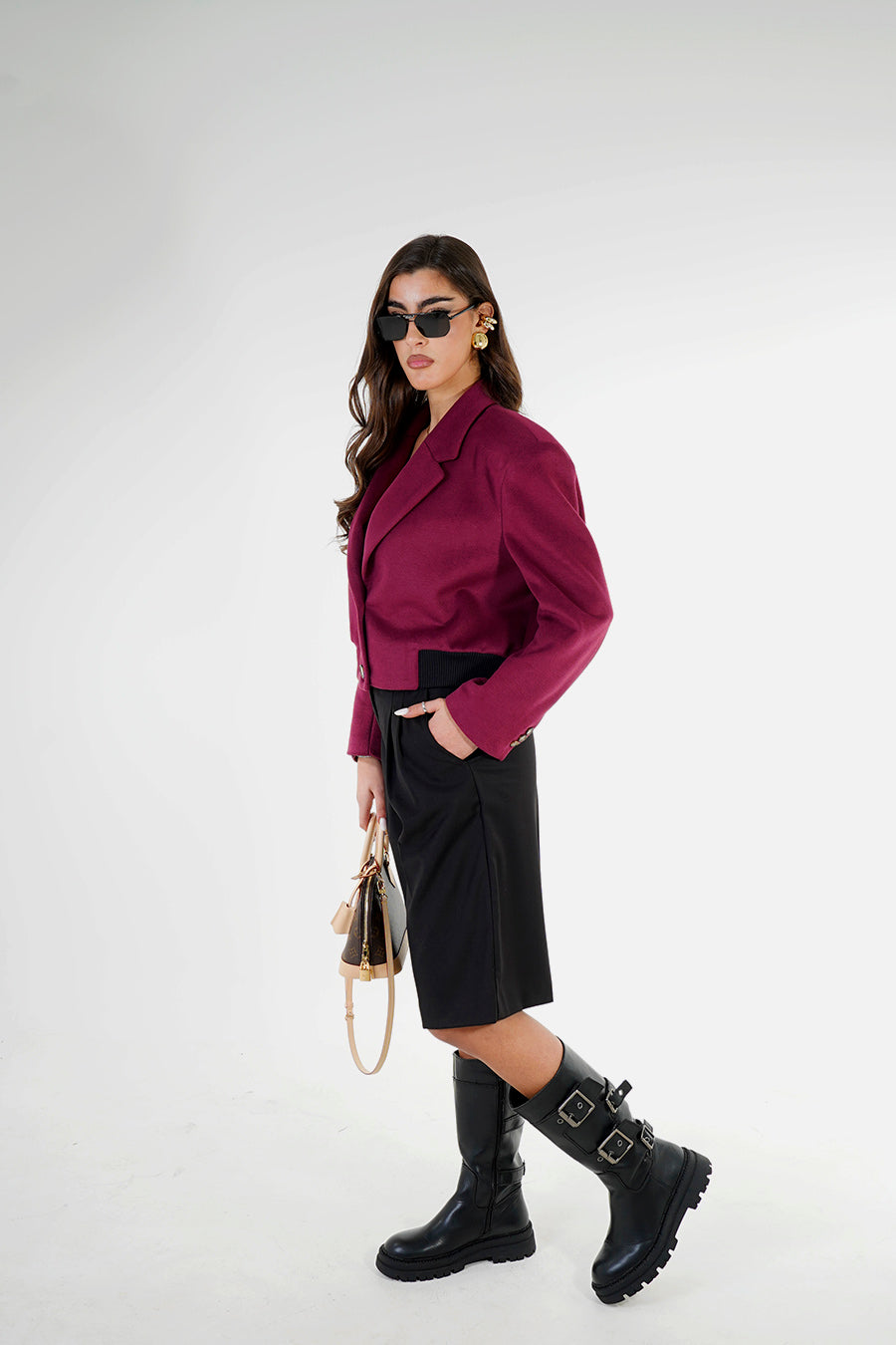 Giacca Crop VIBE colorazione Bordeaux