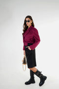 Giacca Crop VIBE colorazione Bordeaux