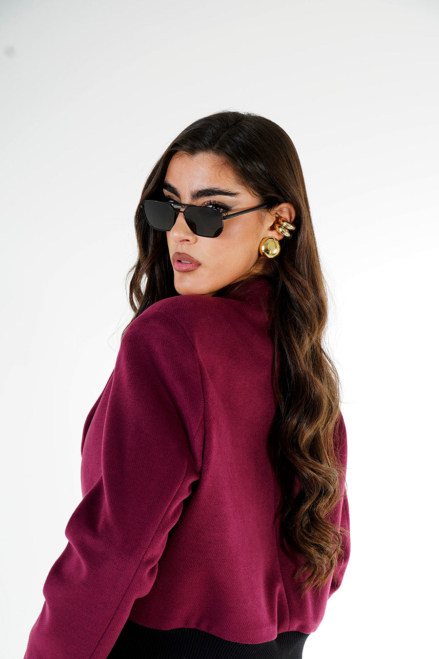 Giacca Crop VIBE colorazione Bordeaux